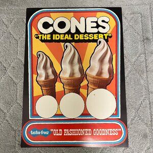 Taster~Freez Advertising Cardboard Poster